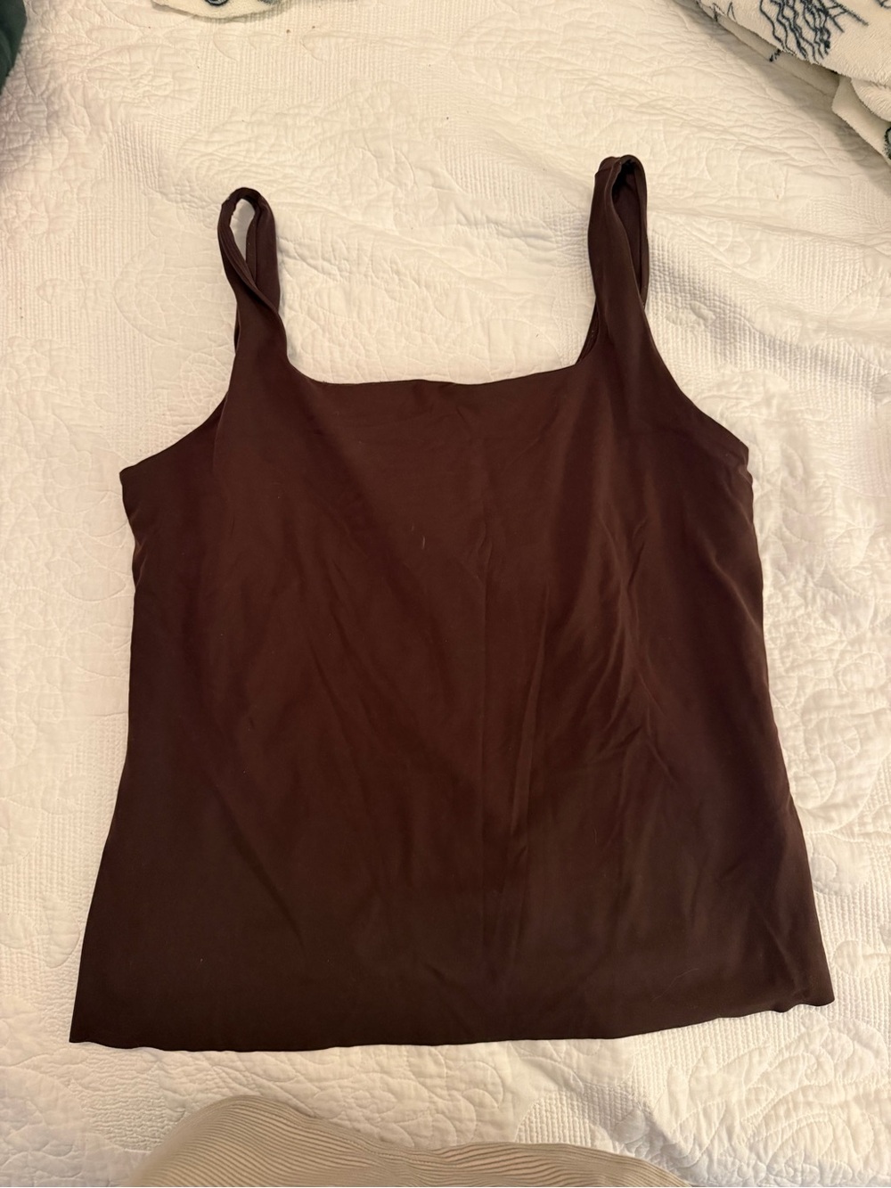 Women's Nike Yoga Brown Square-Neck Tank Top